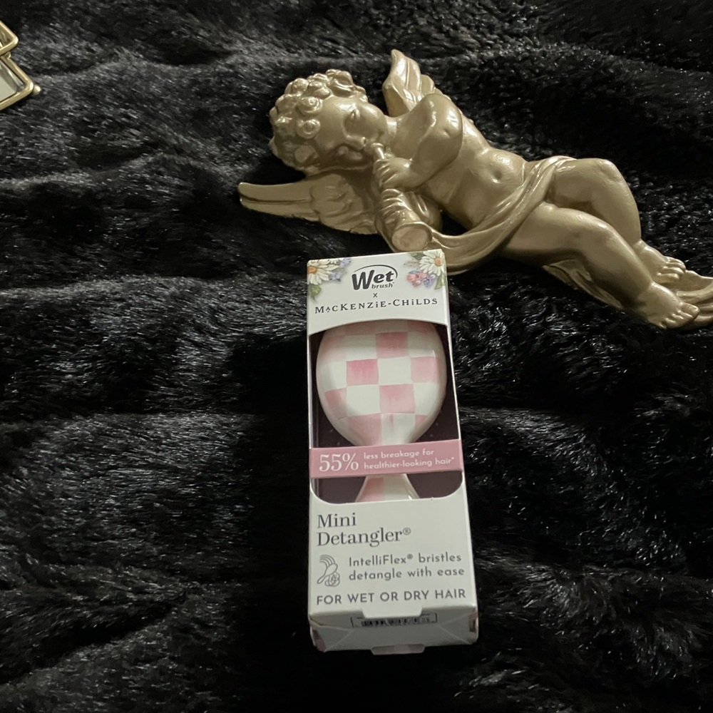 Wet Brush x MacKenzie-Childs Mini Detangler - Pink Check